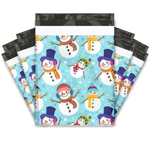 ⛄️ 20 Designer Winter Snowman Poly Mailers 10 x 13 inch
